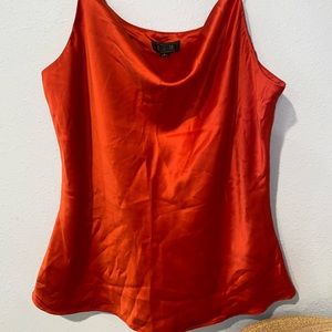 Women’s Orange Large Satin Top with straps